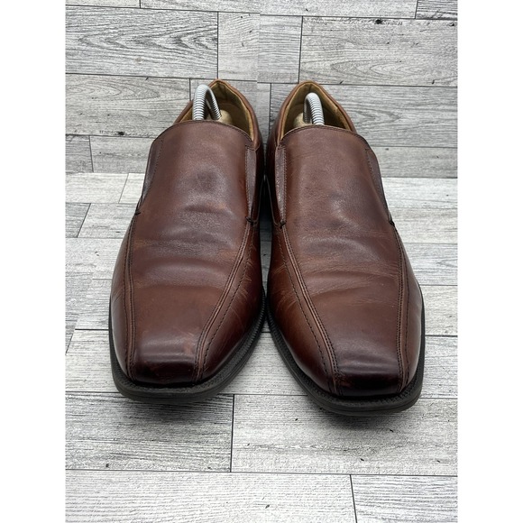Florsheim Shoes Mens Size 10D Leather Memory Foam Slip On Square Toe Comfort Dre main image 10